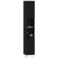 vidaXL Armario de baño madera contrachapada negro 30x30x190 cm vidaXL Armario de baño madera contrachapada negro 30x30x190 cm