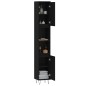 vidaXL Armario de baño madera contrachapada negro 30x30x190 cm vidaXL Armario de baño madera contrachapada negro 30x30x190 cm