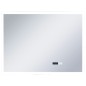 vidaXL Espejo de baño con LED, sensor táctil y reloj 80x60 cm vidaXL Espejo de baño con LED, sensor táctil y reloj 80x60 cm