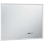 vidaXL Espejo de baño con LED, sensor táctil y reloj 80x60 cm vidaXL Espejo de baño con LED, sensor táctil y reloj 80x60 cm