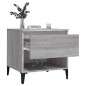 vidaXL Mesa auxiliar de madera contrachapada gris Sonoma 50x46x50 cm vidaXL Mesa auxiliar de madera contrachapada gris Sonoma 50x46x50 cm