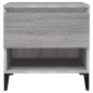 vidaXL Mesa auxiliar de madera contrachapada gris Sonoma 50x46x50 cm vidaXL Mesa auxiliar de madera contrachapada gris Sonoma 50x46x50 cm