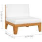 vidaXL Juego muebles de jardín y cojines 6 pzas madera maciza acacia