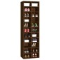vidaXL Zapatero de madera contrachapada roble marrón 54x34x183 cm vidaXL Zapatero de madera contrachapada roble marrón 54x34x183 cm