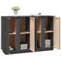 vidaXL Aparador de madera maciza de pino gris 120x35x80 cm vidaXL Aparador de madera maciza de pino gris 120x35x80 cm