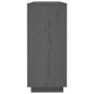 vidaXL Aparador de madera maciza de pino gris 120x35x80 cm vidaXL Aparador de madera maciza de pino gris 120x35x80 cm