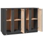 vidaXL Aparador de madera maciza de pino gris 120x35x80 cm vidaXL Aparador de madera maciza de pino gris 120x35x80 cm