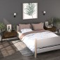 vidaXL Mesita de noche de pared roble ahumado