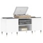 vidaXL Mueble para discos madera contrachapada blanco 121x38x48 cm