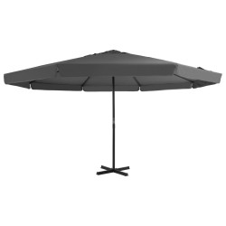 vidaXL Sombrilla de jardín con palo de aluminio 500 cm gris antracita 