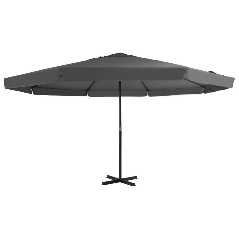 vidaXL Sombrilla de jardín con palo de aluminio 500 cm gris antracita vidaXL Sombrilla de jardín con palo de aluminio 500 cm gris antracita
