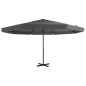 vidaXL Sombrilla de jardín con palo de aluminio 500 cm gris antracita vidaXL Sombrilla de jardín con palo de aluminio 500 cm gris antracita