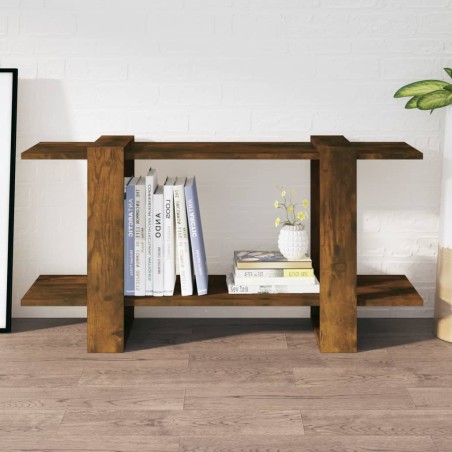 vidaXL Estantería madera contrachapada color roble ahumado 100x30x51cm