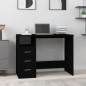 vidaXL Escritorio cajones madera contrachapada negro 102x50x76 cm vidaXL Escritorio cajones madera contrachapada negro 102x50x76 cm