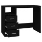 vidaXL Escritorio cajones madera contrachapada negro 102x50x76 cm vidaXL Escritorio cajones madera contrachapada negro 102x50x76 cm