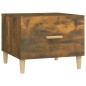 vidaXL Mesa de centro madera contrachapada roble ahumado 50x50x40 cm vidaXL Mesa de centro madera contrachapada roble ahumado 50x50x40 cm