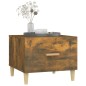 vidaXL Mesa de centro madera contrachapada roble ahumado 50x50x40 cm vidaXL Mesa de centro madera contrachapada roble ahumado 50x50x40 cm