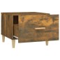 vidaXL Mesa de centro madera contrachapada roble ahumado 50x50x40 cm vidaXL Mesa de centro madera contrachapada roble ahumado 50x50x40 cm