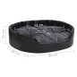 vidaXL Cama de perros felpa y cuero sintético gris oscuro 99x89x21 cm vidaXL Cama de perros felpa y cuero sintético gris oscuro 99x89x21 cm