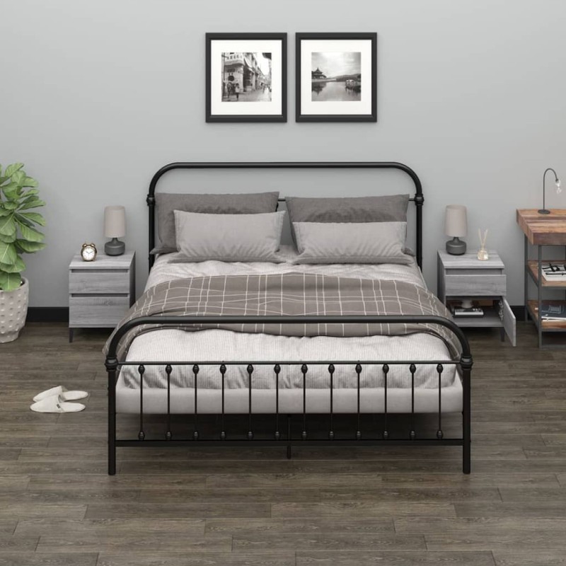 vidaXL Mesitas de noche 2 unidades gris Sonoma 40x35x50 cm vidaXL Mesitas de noche 2 unidades gris Sonoma 40x35x50 cm