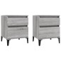 vidaXL Mesitas de noche 2 unidades gris Sonoma 40x35x50 cm vidaXL Mesitas de noche 2 unidades gris Sonoma 40x35x50 cm
