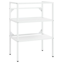 vidaXL Estructura de lavabo de hierro blanco 59x38x83 cm