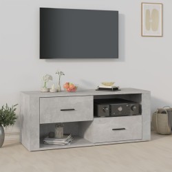 vidaXL Mueble para TV contrachapada gris hormigón 100x35x40 cm