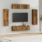 vidaXL Set de muebles de TV 6 pzas madera contrachapada roble ahumado vidaXL Set de muebles de TV 6 pzas madera contrachapada roble ahumado
