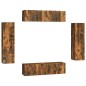 vidaXL Set de muebles de TV 6 pzas madera contrachapada roble ahumado vidaXL Set de muebles de TV 6 pzas madera contrachapada roble ahumado