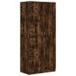 vidaXL Armario madera contrachapada color roble ahumado 90x52x200 cm vidaXL Armario madera contrachapada color roble ahumado 90x52x200 cm
