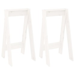 vidaXL Taburetes 2 unidades madera maciza de pino blanco 40x40x75 cm