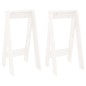 vidaXL Taburetes 2 unidades madera maciza de pino blanco 40x40x75 cm vidaXL Taburetes 2 unidades madera maciza de pino blanco 40x40x75 cm