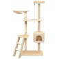 vidaXL Rascador para gatos con poste rascador de sisal 150 cm beige vidaXL Rascador para gatos con poste rascador de sisal 150 cm beige