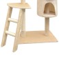 vidaXL Rascador para gatos con poste rascador de sisal 150 cm beige vidaXL Rascador para gatos con poste rascador de sisal 150 cm beige