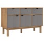 vidaXL Aparador OTTA madera maciza pino marrón y gris 114x43x73,5 cm