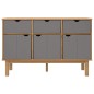 vidaXL Aparador OTTA madera maciza pino marrón y gris 114x43x73,5 cm