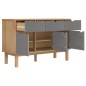 vidaXL Aparador OTTA madera maciza pino marrón y gris 114x43x73,5 cm