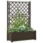 vidaXL Jardinera con enrejado PP moca 100x43x142 cm vidaXL Jardinera con enrejado PP moca 100x43x142 cm