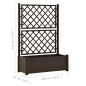 vidaXL Jardinera con enrejado PP moca 100x43x142 cm vidaXL Jardinera con enrejado PP moca 100x43x142 cm