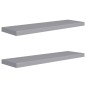 vidaXL Estantes flotantes de pared 2 uds MDF gris 90x23,5x3,8 cm vidaXL Estantes flotantes de pared 2 uds MDF gris 90x23,5x3,8 cm