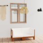 vidaXL Sofá 2 plazas y cojines blanco crema madera maciza de acacia vidaXL Sofá 2 plazas y cojines blanco crema madera maciza de acacia