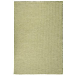 vidaXL Alfombra de exterior de tejido plano verde 120x170 cm