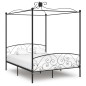 vidaXL Estructura de cama con dosel metal negro 180x200 cm vidaXL Estructura de cama con dosel metal negro 180x200 cm