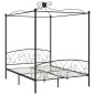 vidaXL Estructura de cama con dosel metal negro 180x200 cm vidaXL Estructura de cama con dosel metal negro 180x200 cm
