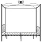 vidaXL Estructura de cama con dosel metal negro 180x200 cm vidaXL Estructura de cama con dosel metal negro 180x200 cm