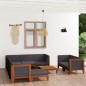 vidaXL Juego muebles de jardín y cojines 10 pzas madera maciza acacia vidaXL Juego muebles de jardín y cojines 10 pzas madera maciza acacia