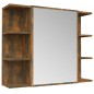 vidaXL Armario con espejo baño madera roble ahumado 80x20,5x64 cm vidaXL Armario con espejo baño madera roble ahumado 80x20,5x64 cm