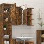 vidaXL Armario con espejo baño madera roble ahumado 80x20,5x64 cm vidaXL Armario con espejo baño madera roble ahumado 80x20,5x64 cm