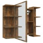 vidaXL Armario con espejo baño madera roble ahumado 80x20,5x64 cm vidaXL Armario con espejo baño madera roble ahumado 80x20,5x64 cm