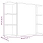 vidaXL Armario con espejo baño madera roble ahumado 80x20,5x64 cm vidaXL Armario con espejo baño madera roble ahumado 80x20,5x64 cm